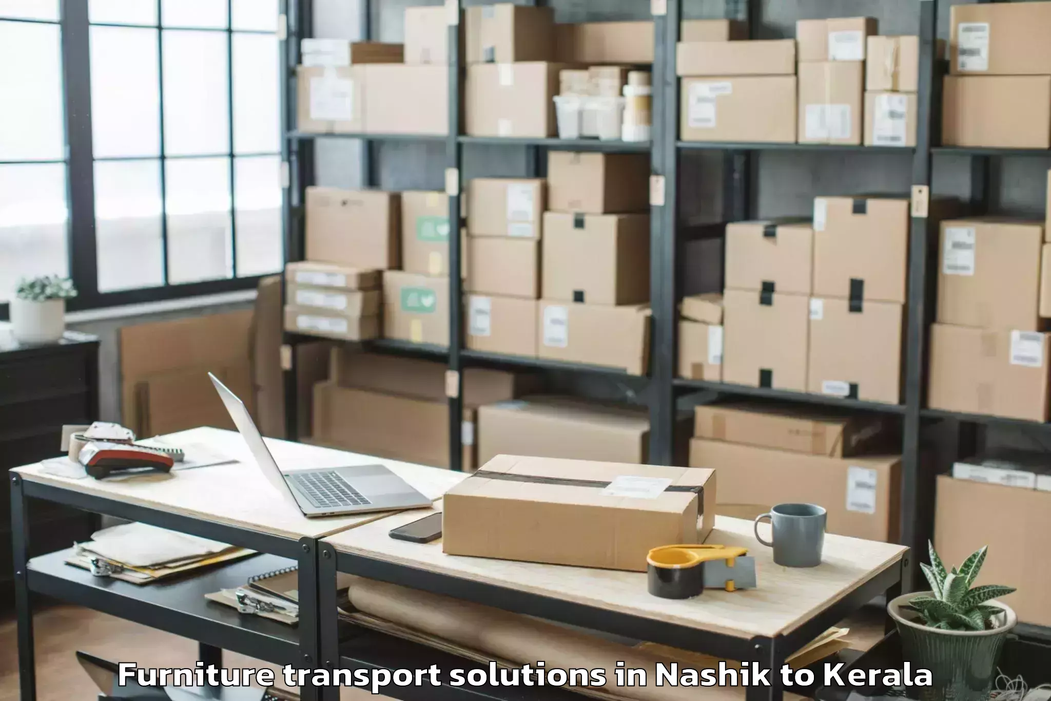 Quality Nashik to Naduvannur Furniture Transport Solutions